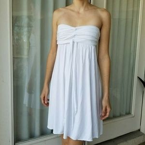 Express White Strapless Dress